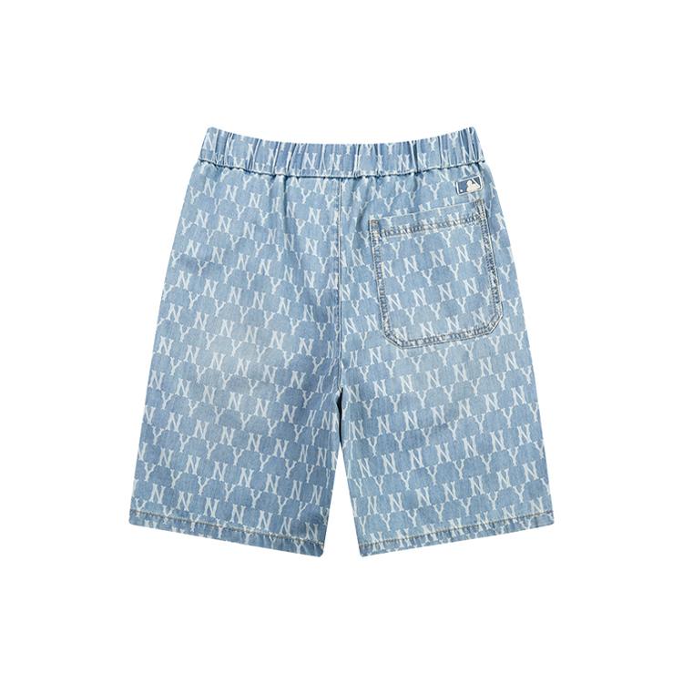 New MLB Old Flower Casual Shorts Unisex Blue 31DPU1131-50U