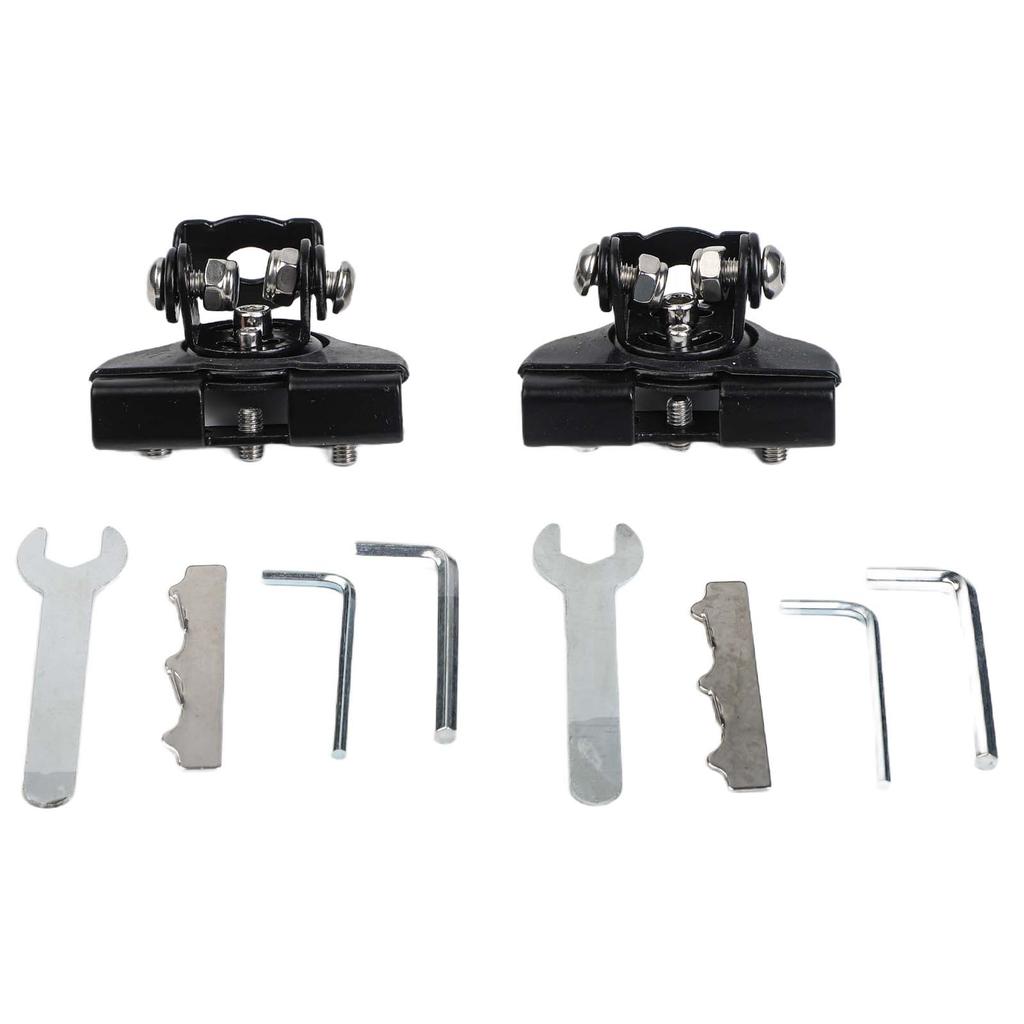 2PC Stainless Steel Car Hood Bracket for LED Work Light Mounting On Hood Edge With Precision Angle Adjustment Capability