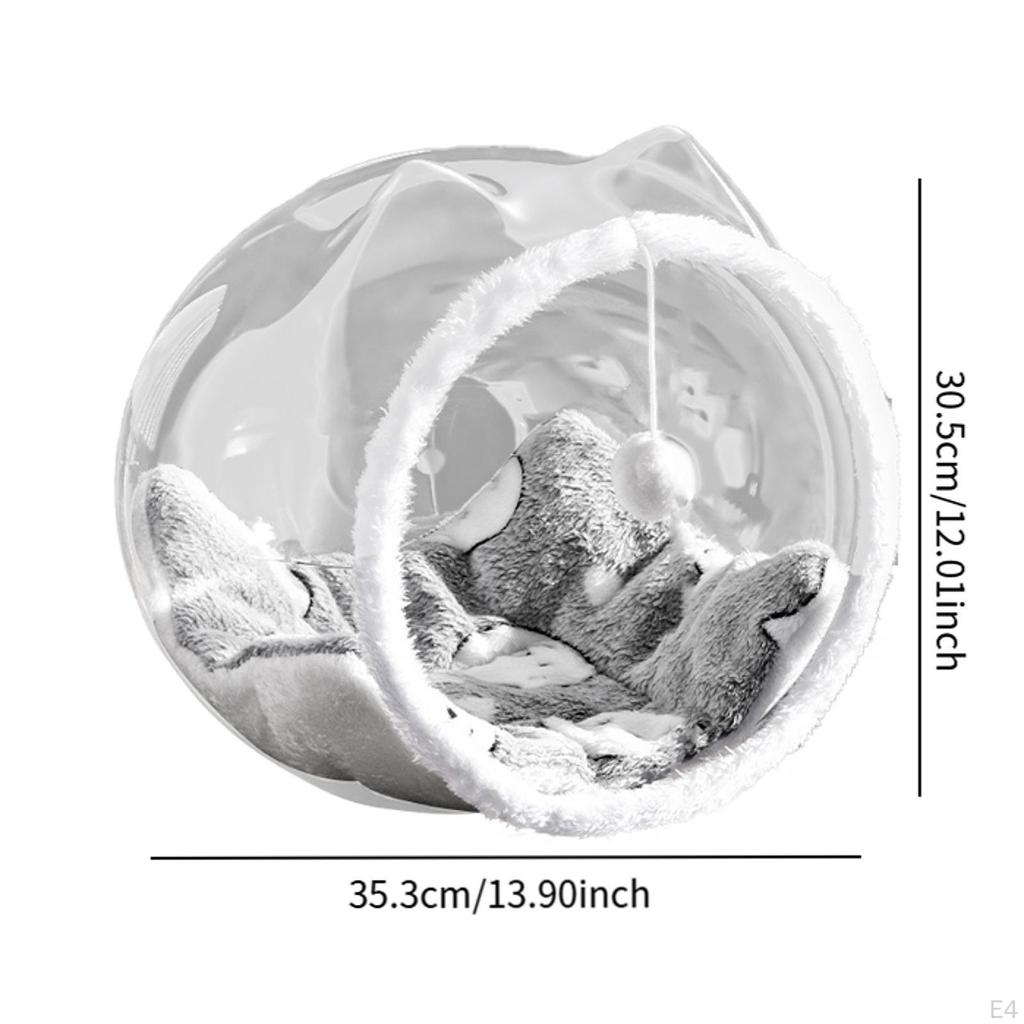 Space Capsule Cat Bed Stable Activity Center House for Kitten Cats Kitty Without Flannel Door