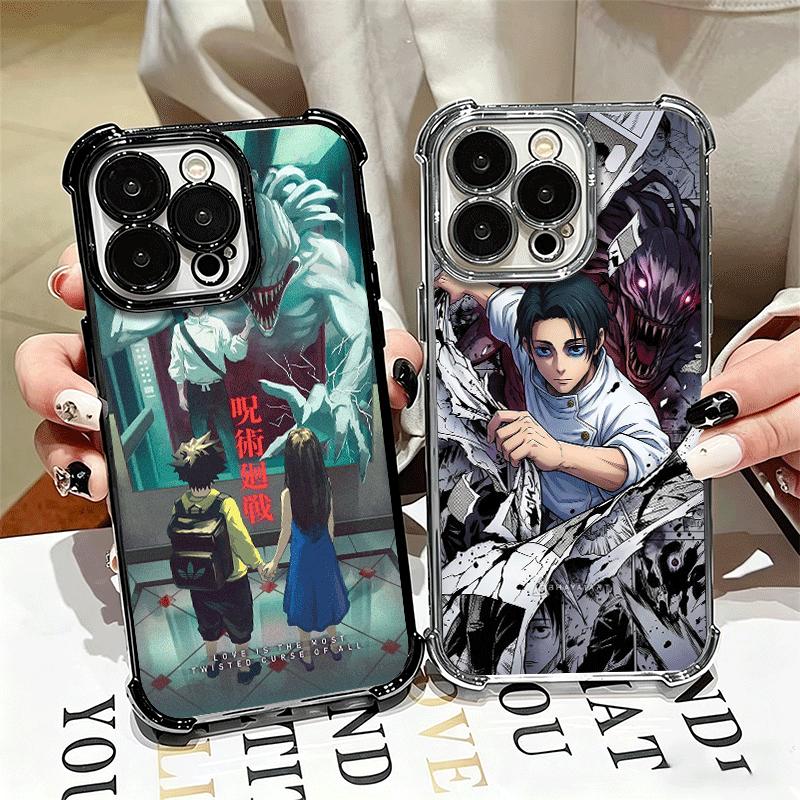 Anime Yuta Okkotsu JUJUSU Soft Phone Case For iPhone 15 16 17 Air 14 Pro Max 16E Plus 13 12 Mini Plating Anti-Fall Fundas