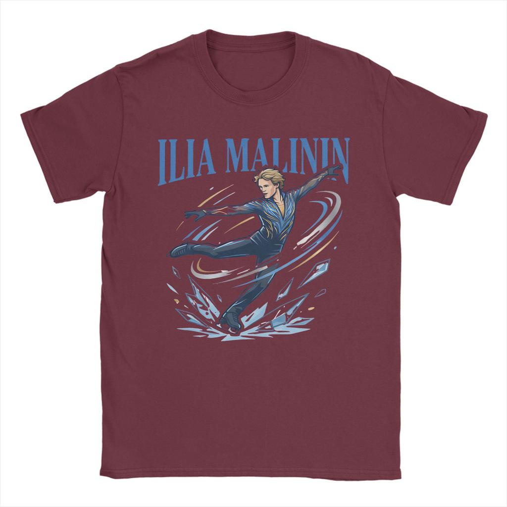 Ilia Malinin Cartoon Poster Cotton T Shirt For Adult Beach  Aesthetic TShirts O Neck Trending Tee Shirt Oversized Design Tops