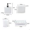 4 Pieces Cup Toothbrush Holder Set Soap Dispenser Organizer Toiletries Storage Bathroom Accessories