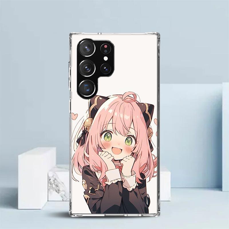 S-Spy Family Anya Soft Cover for Samsung Galaxy S25 Edge S26 S24 S23 Ultra Phone Case S22 S21 Plus S20 FE Print Pattern Shell Ga