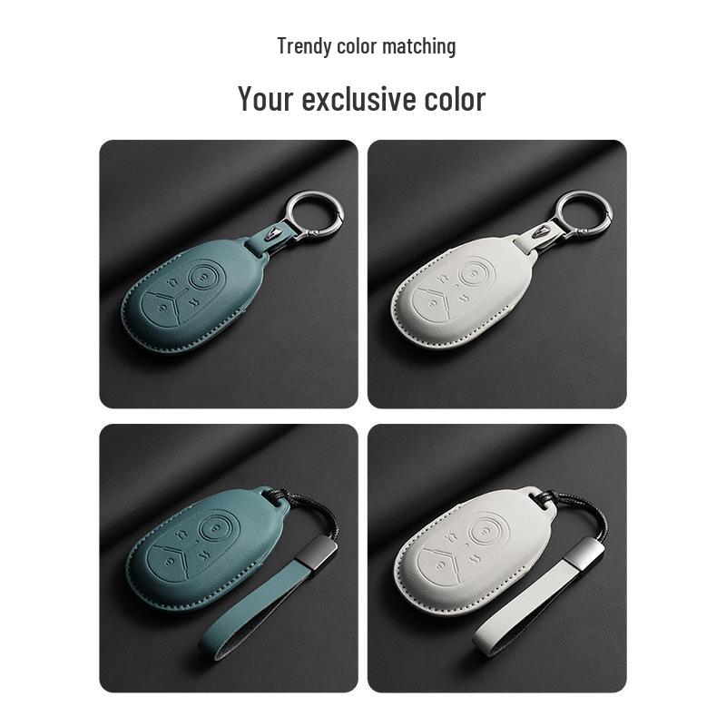 Geely Star Wish Key Cover - Original Color Remote Protective Case with Key Ring and Bag, Car Accessory