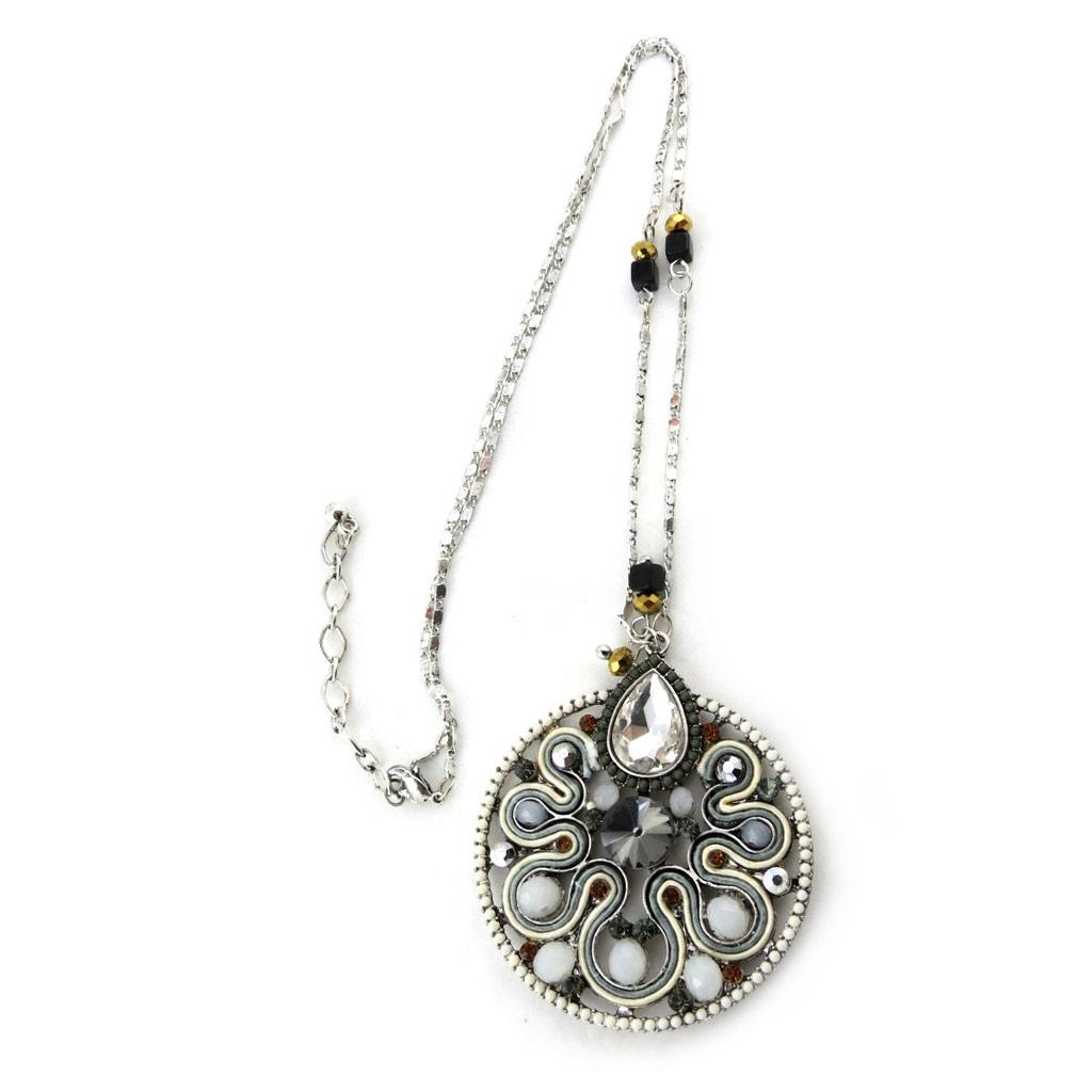 Les Trésors De Lily [M4195] - Gray 'Altai' Designer Necklace