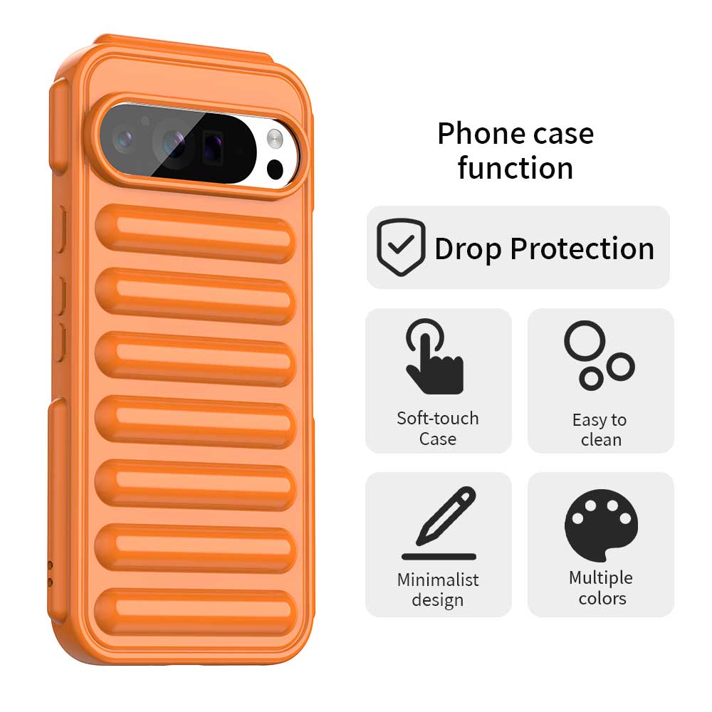 

For Google Pixel 9 Pro XL Case Protective TPU Phone Cover Transparent Grey