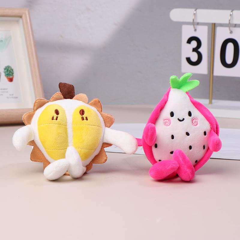 Süße Frucht Drachenfrucht Schlüsselanhänger Plüschtier Spielzeug Cartoon Durian Pitaya Flauschiger Schlüsselanhänger Anhänger Rucksack Anhänger Auto Tasche Dekoration Geschenk