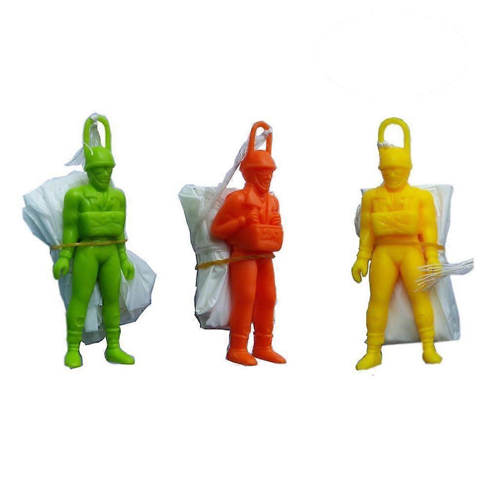 24pcs Mini Kids Parachute Hand Throwing Parachute Toy Play Outdoor Games Children Educational Parachute with Figure Soldier (Assorted Color and Style)