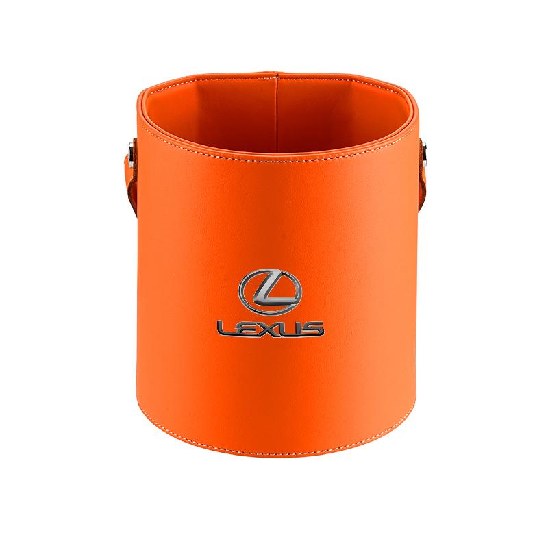 For Lexus RX NX LX ES GS IS UX etc Car Trash Can Waterproof with Lid Leakproof Leatherette Waste Bin AEN1