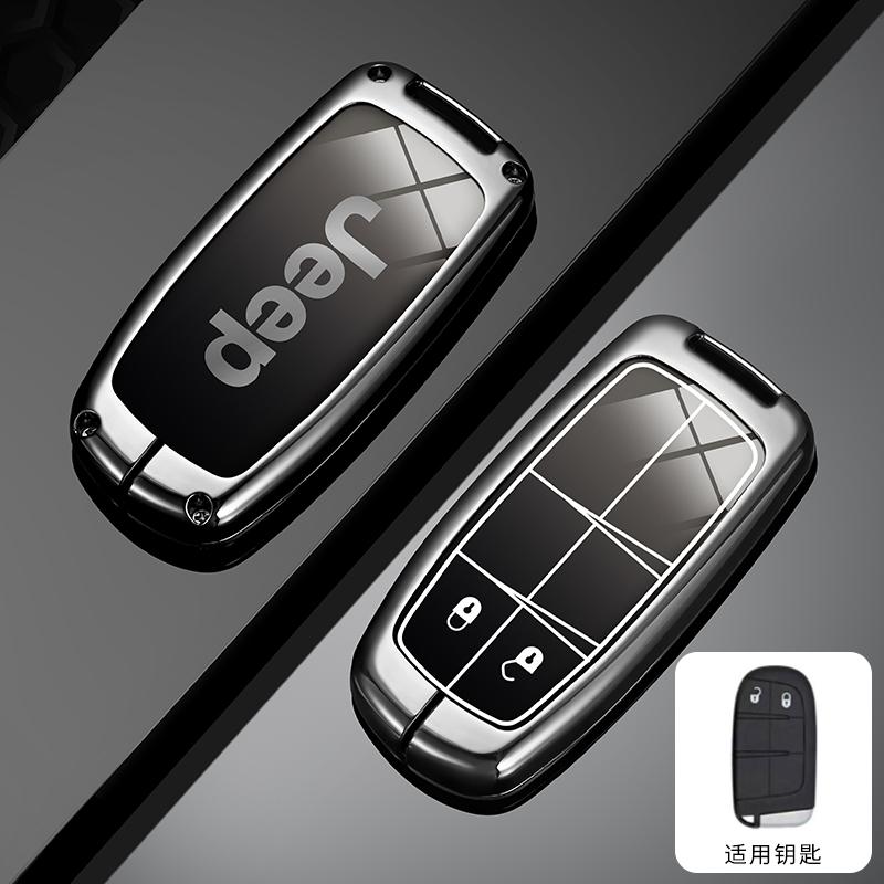 2/3/4/5 Buttons Metal Car Key Case Cover For Jeep Renegade Wrangler Patriot Grand Cherokee WK2 KL Compass Liberty Accessories AMO1