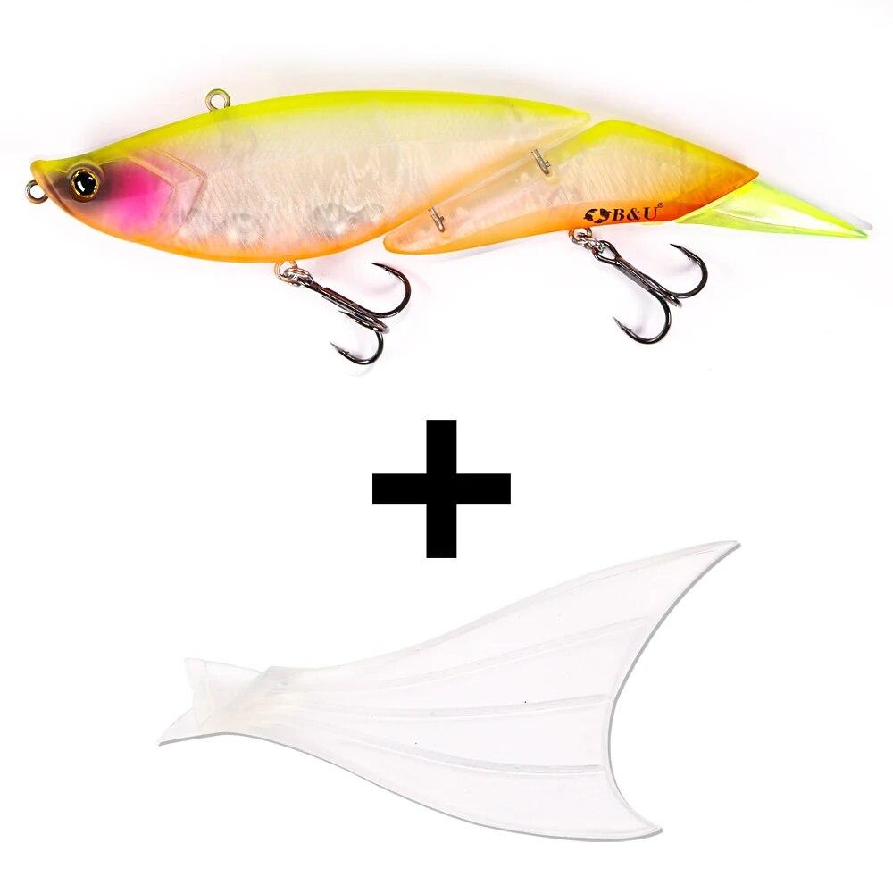 

B & U 190 мм приманка для морской рыбалки Glide Big Bait 2 Joint SwimBait Плавающие жесткие воблеры Искусственная приманка Морская рыбалка Вибрация 190mm-56.8g