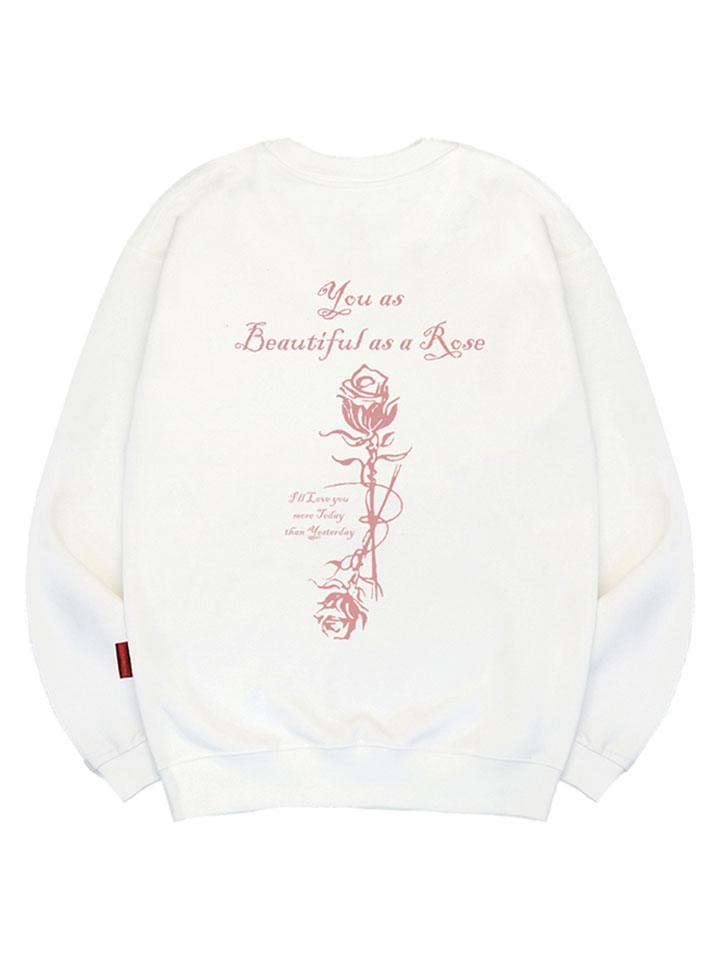 Ellamo Twin Rose Sweatshirt Unisex Big Size S~4Xl (Type A)