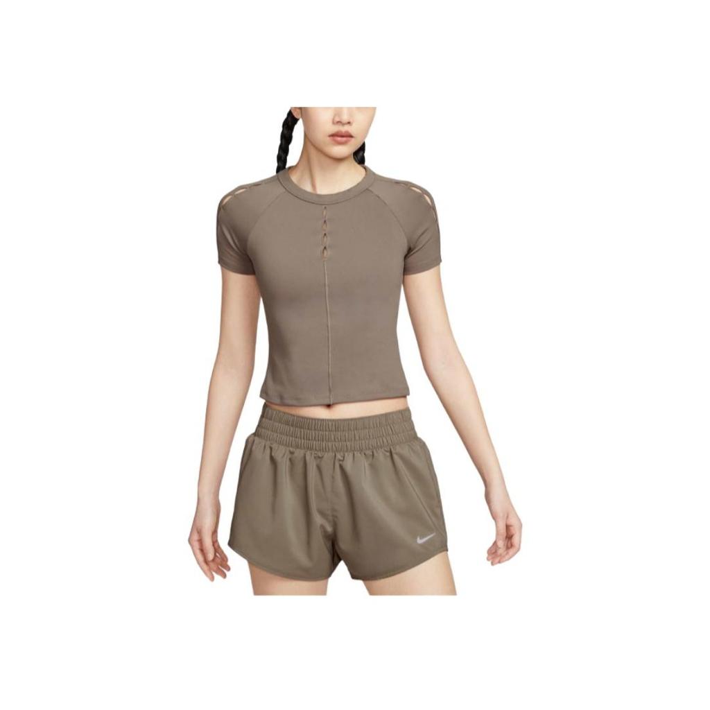 New Nike T Shirt Women's Light Umber HQ0249-214