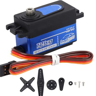 Honiwu Servo Motor 12KG Drift Package Servo Bremse Hohes Drehmoment Servo Saver Servo Motor Digitales Servo Pack mit Schrauben Mini Servo Stromsparend RC Auto