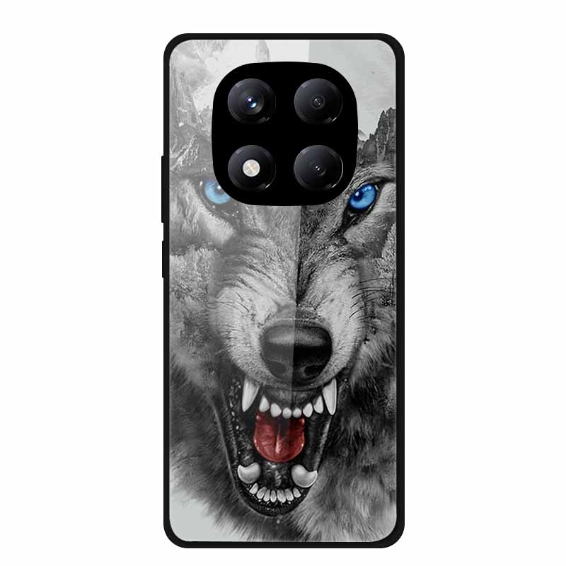 Tempered Glass Phone Case for Redmi Note 14 Pro 4G Cover Lion Wolf Hard Shell for Xiomi Redmi Note14Pro 4G Note 14Pro Cover Cool