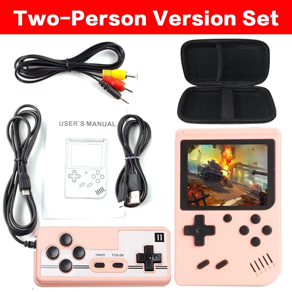 Retro Taşınabilir Mini El Video Oyun Konsolu 8 Bit 3.0 Inç Renkli LCD Çocuk Renkli Oyun Oyuncu Dahili 500 Oyun
