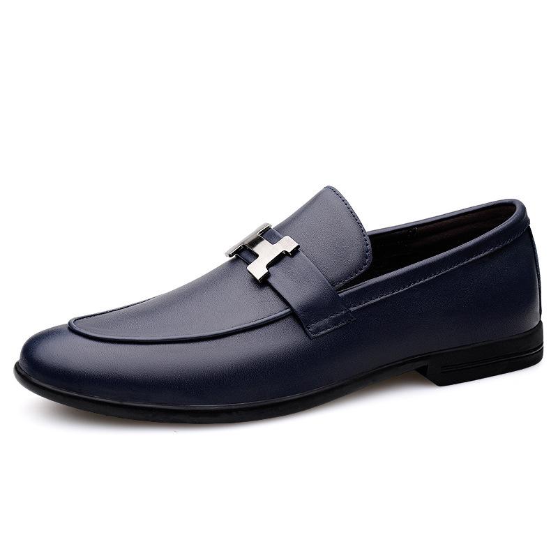 Men's Spring & Autumn Cowhide Loafers - Breathable, Stylish Leather Casual Business Shoes