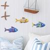 Yousheng 3 Pcs Wooden Fish Wall Decor Beach Lake House Wall Hanging Decoration Ocean Coastal Theme Wall Sculpture for Nautical Bathroom Bedroom Decor