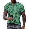 Lucky Grass Clovers 3D Graphic Tee Shirt Funny Pattern Designer  Tshirt Men Summer Fashion Casual Round Neck Short Sleeves Tee