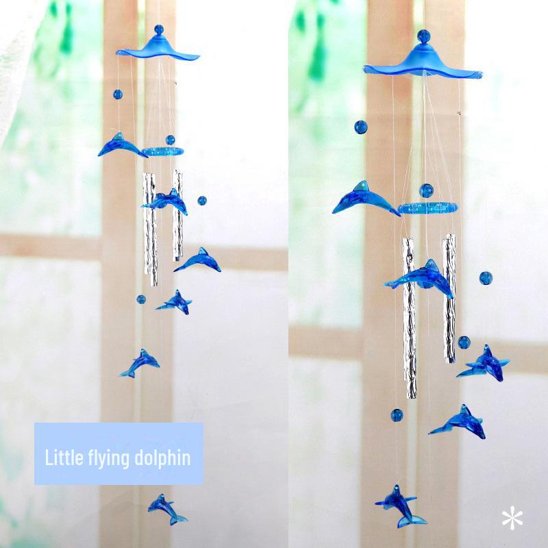 

Этнические акриловые и алюминиевые ветряные колокольчики — креативный подарок для украшения балкона и дома Total length approx. 68cm