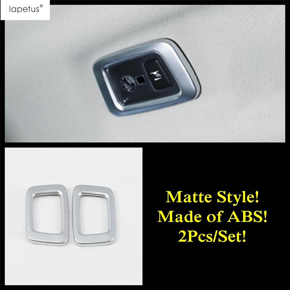 Front Rear Roof Reading Light Lamp Frame Decoration Cover Trim For VOLVO XC40 XC60 2018 - 2025 Carbon Fiber / Matte Accessories Model B