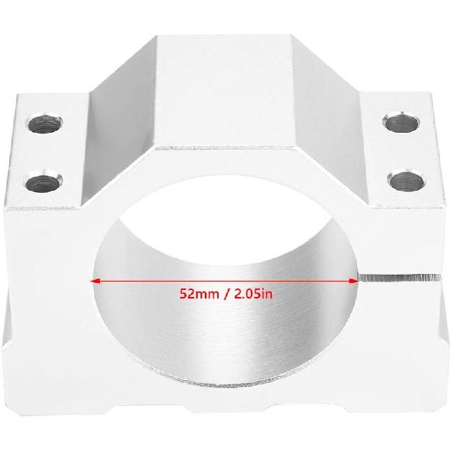 Spindle Motor Clamp, 52mm Diameter Aluminum Spindle Motor Spindle Motor Holder Mount Bracket Clamp with 4 Screws for CNC Router Engraving Machine