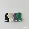 -Year-old children's gloves winter warm dew finger gloves wool five fingers students solid color half fingers