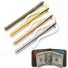 Fashion Metal Bifold Money Clip Bar Wallet Replace Parts Spring Clamp Cash Holder Clip