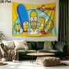 The Simpsons Wall Tapestry Aesthetic Wall Hanging Printed Fabric Blanket Decorative Tapestries for Bedroom Living Room Home Decor