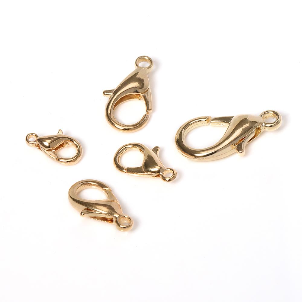 50pcs 100pcs 200pcs Lobster Clasps Jewelry Making Materials Hooks Chain Closure DIY Accessories Supplies For Bracelets Necklaces