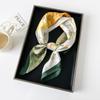 70 Simulation Silk Navy Blue Cashew Silk Scarf, Simple And High-End Sense Matching Square Scarf, Women'S Decorative Thin Scarf, Workplace Scarf.
