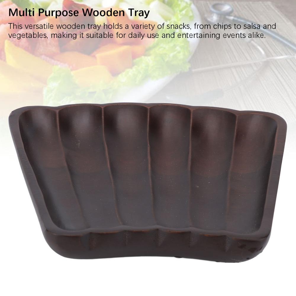 Irregular Outline Display Plate Wood Texture Storage Tray Food Platter  Afternoon Tea
