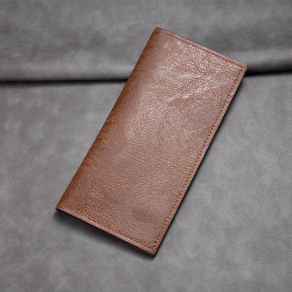 PU Leather Long Wallet For Men Durable Multiple Slots Men Card Holder Thin Soft Men Wallet Card Bag Large Banknote Money Purses