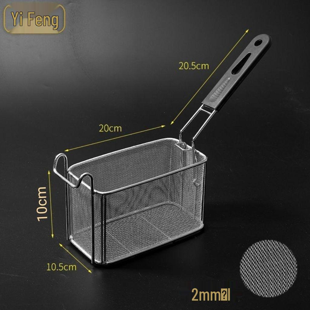 304 Stainless Steel Frying Basket for Electric Fryer - Oil Control, Thickened Design for Frying Skewers and French Fries