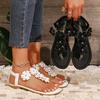 Sandali Transfrontalieri Nuovi Sandali Bassi Floreali Bohemien Transfrontalieri Scarpe da Spiaggia Casual Morbide Estive da Donna