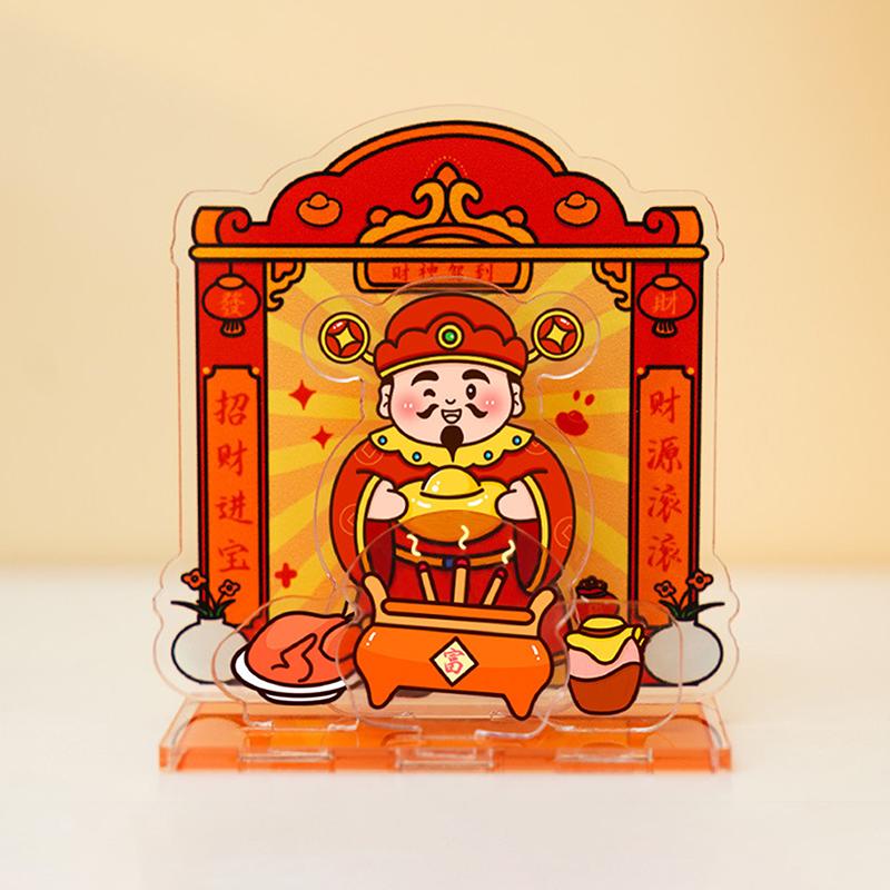 

Акриловая стоячая открытка Бог богатства Вэньчан император Тяньши Чжун Куй поклонение украшение для дома и стола украшения для автомобиля
