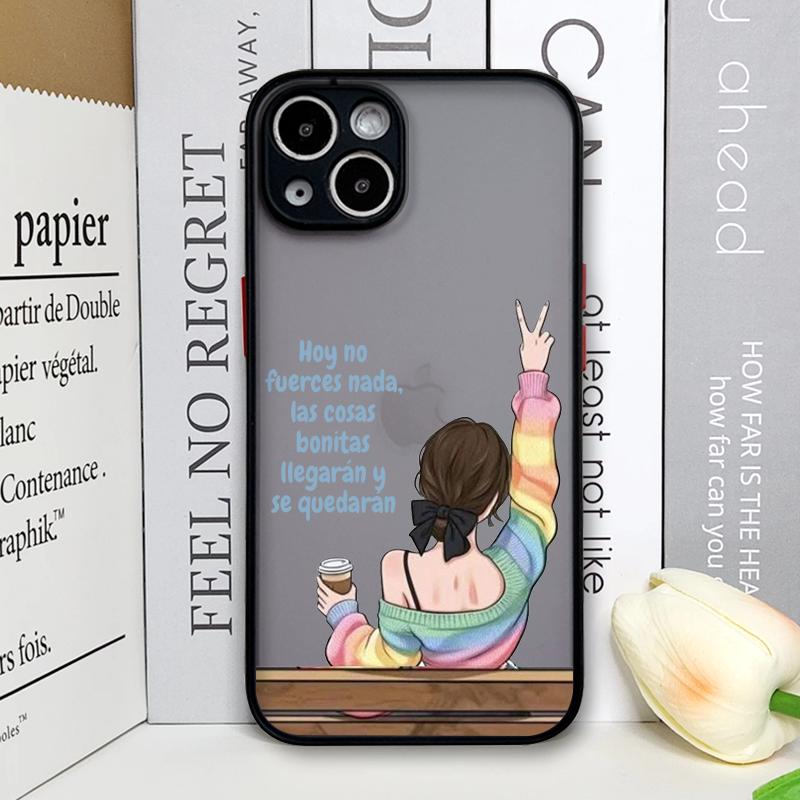 Fashion Girl Women Coffee Miss Phone Case for Samsung Galaxy S25 S24 S23 Ultra S22 Plus S21 FE 5G Shockproof Bumper Hard Covers