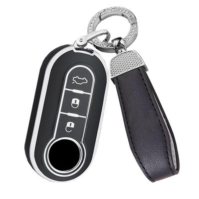 SANRILY Key Case, Key Holder, Key Cover, Key Protection, Applicable To Fiat 500/500C/500L/500X, High