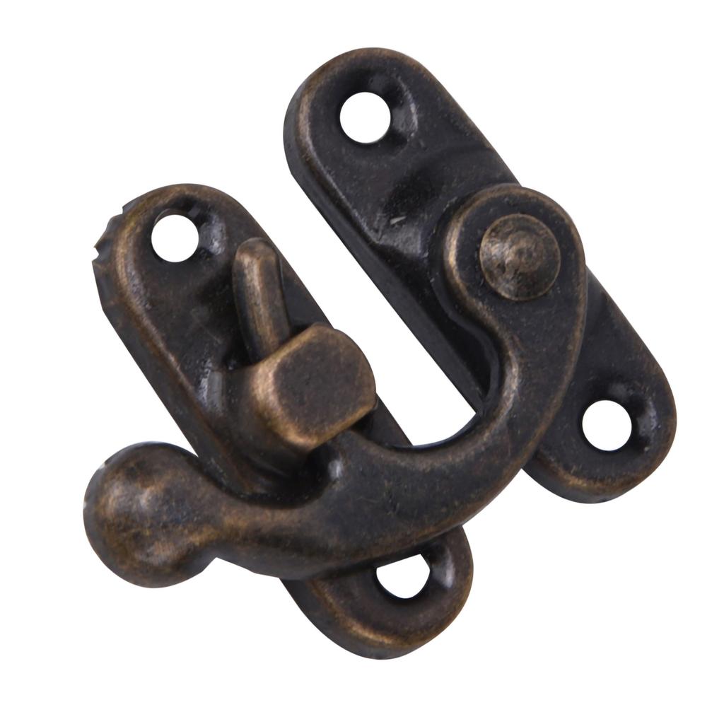 30 Pcs Hasp Hook Retro Style Iron Latch Hook Hasp for Jewelry Gift Boxes 3.2 X 2.8cm