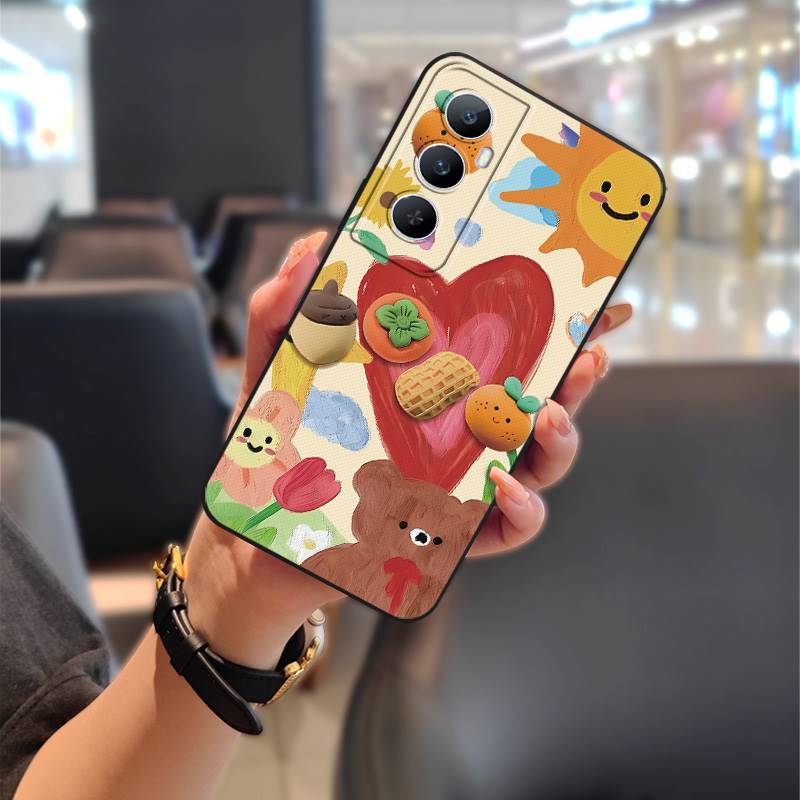 Protective Durable Phone Case For Realme C65 Fashion Design Cute Animals Cartoon Anti-dust Dirt-resistant Soft case TPU