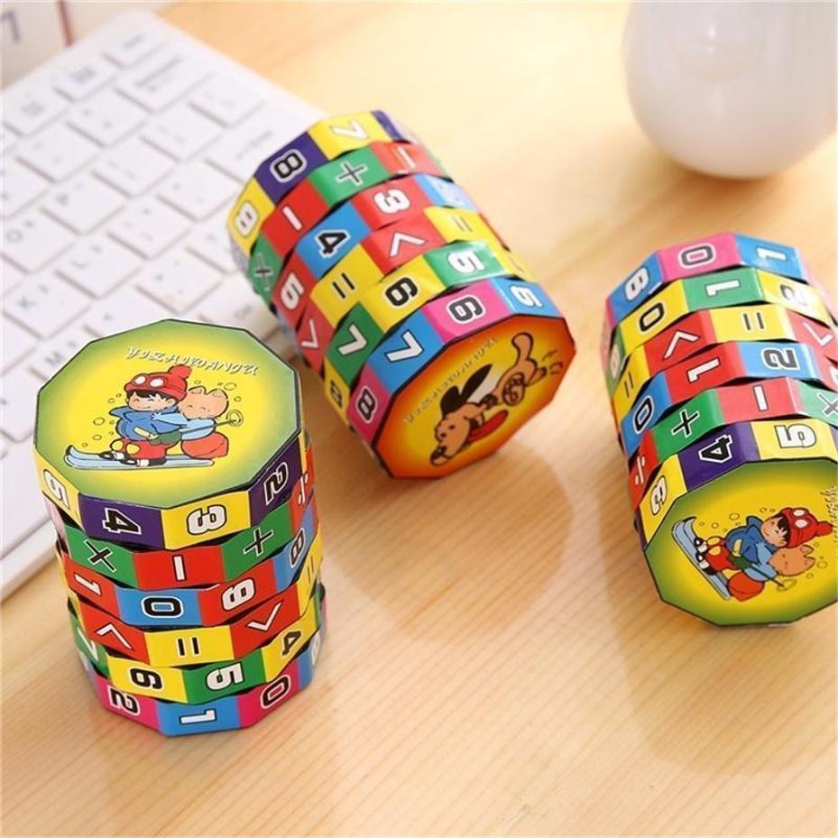 Detachable Math Cylinder Toy Kids Arithmetic Addition Subtraction Multiplication Division Puzzle Digital Learning Toy