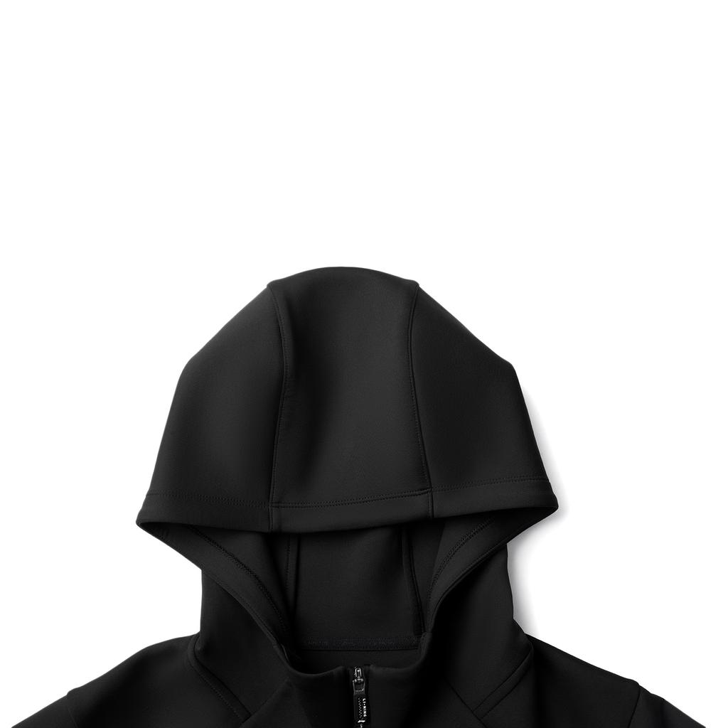 LiNing Solid Color Zipper Hoodie Casual Fitness Wear Women Tops Black AFDVC10-1