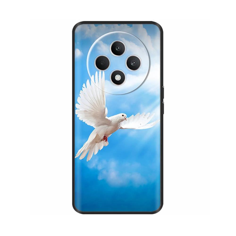 Für Oppo Reno12 F Hülle CPH2687 Cover Niedliches Liebesherz Weiche Schwarze Silikon Schutzhüllen für Reno 12F Reno12F 5G 2024 Fundas