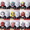 Embossed DIY Hand-Painted Peking Opera Face Mask with Flocking Surface and Rope for Graffiti Art