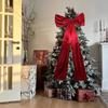 Christmas Tree Topper Bow Long Streamers Ribbon Extra Large Multipurpose Bow Indoor Decoration Holiday Creative Ornament