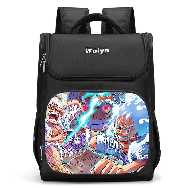 Spacious Luffy Zoro Backpack For Elementary Boys And Girls With Double Layer Oxford Fabric