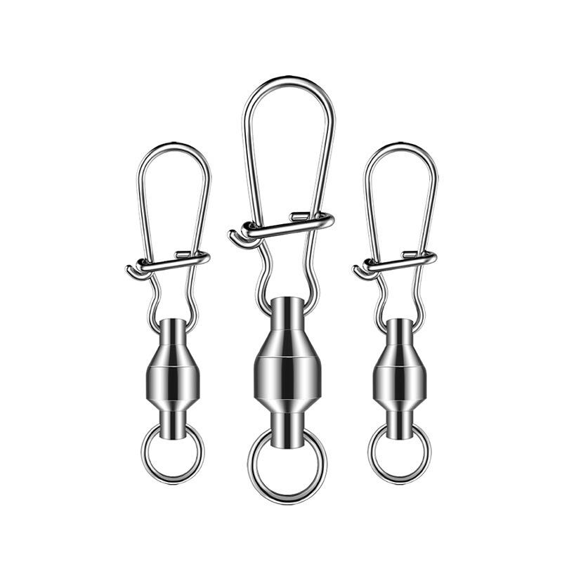 Large Swivel Connector Quick Lure with 304 Stainless Steel Bearing and 8-Shaped Reinforced Pin for Sea Fishing
