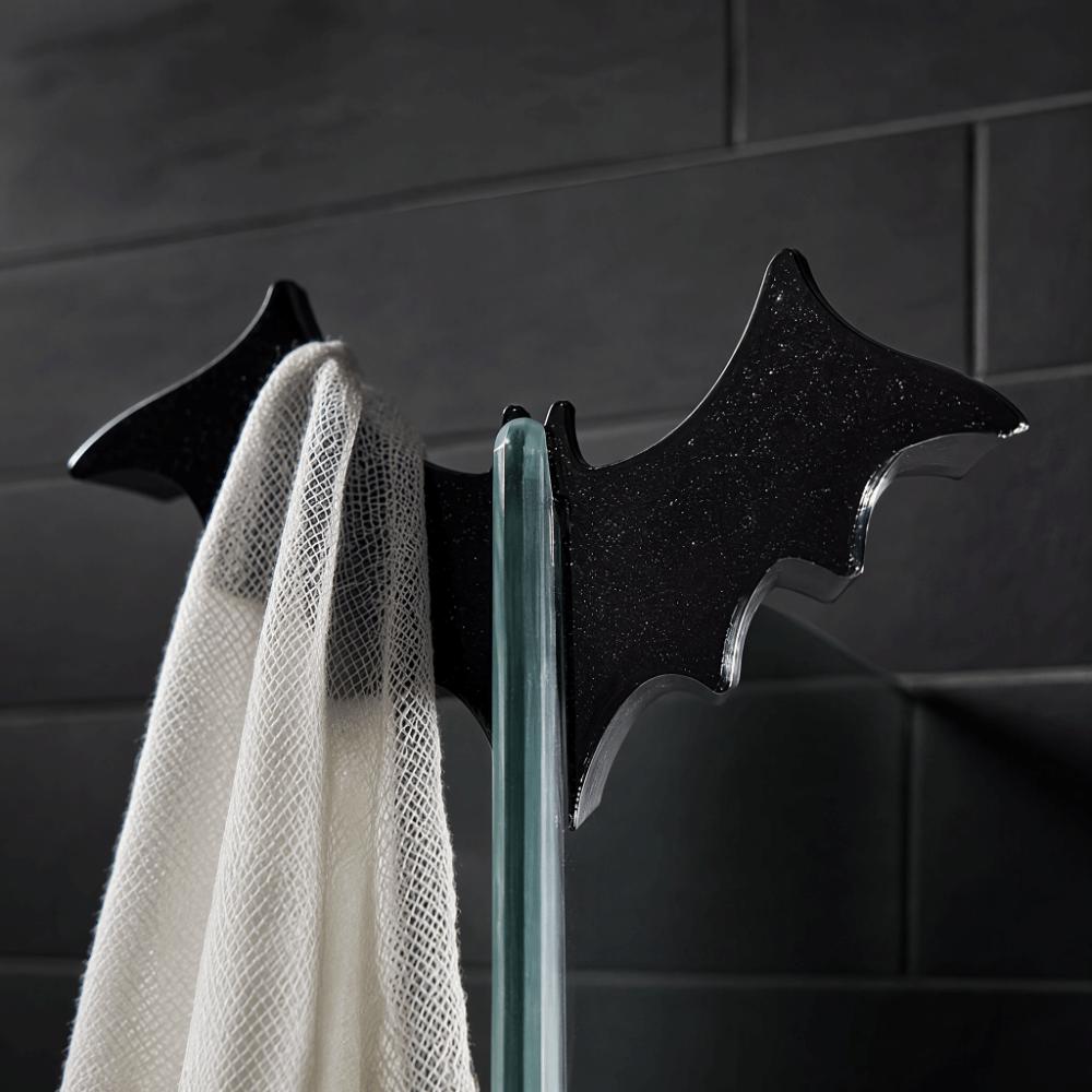 3D Print Halloween Bat Bathroom Hook Hanging Bathing Towel Hanger Glass Door Hook Beach Decoration