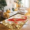 Tappeto Cartoon Lussuoso Pesce Koi Fortunato Yin Yang Carpa per Camera da Letto Soggiorno Divano Tappetino d'Ingresso Casa, Tappetino Pavimento Grande Antiscivolo per Bambini