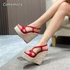 Sandale Moderne cu Platformă și Toc Super Înalt pentru Femei Curele la Gleznă Pantofi Sexy de Petrecere Modă Sandalias De Mujer Mărime Mare 34-43